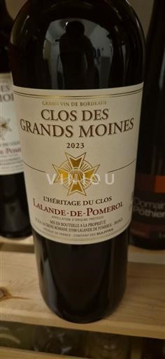 Bordeaux Lalande-de-Pomerol Clos des Grands Moines 2023