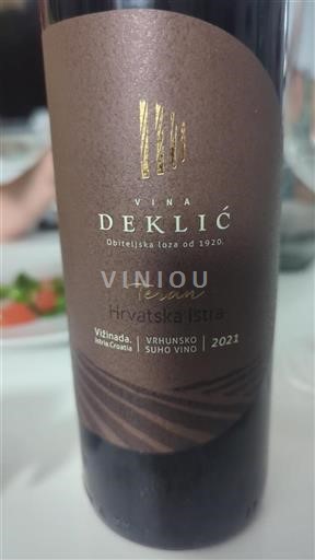 Istria Unspecified Vina Deklic Teran 2021