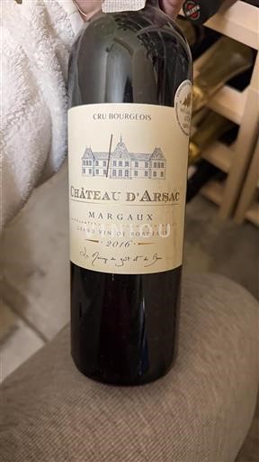 Bordeaux Margaux Cru Bourgeois Arsac 2016