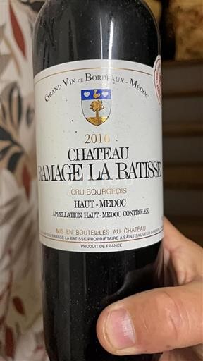 Bordeaux Haut-Médoc Cru Bourgeois Ramage La Batisse 2016