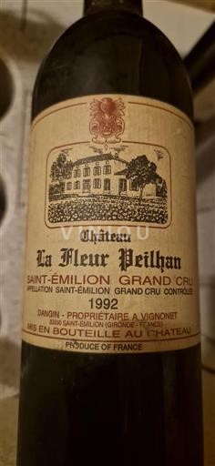 Bordeaux Saint-Émilion Grand Cru Grand Cru Château La Fleur Peilhan 1992
