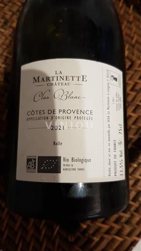 Provence Côtes-de-Provence La Martinette Clos Blanc 2021