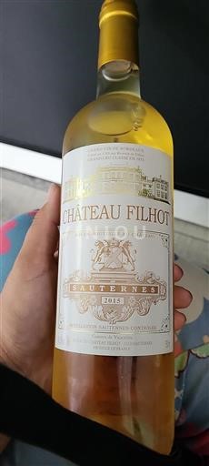 Bordeaux Sauternes Grand Cru Classé Château Filhot 2015