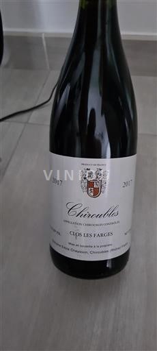 Beaujolais Chiroubles Domaine Emile Cheysson Clos Les Farges 2017