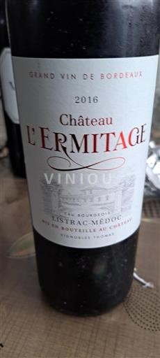 Bordeaux Listrac-Médoc Cru Bourgeois Château L'Ermitage 2016