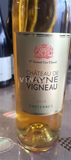 Bordeaux Sauternes 1er Grand Cru Classé Château Rayne Vigneau 2010