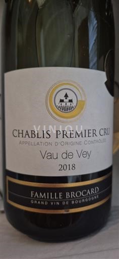 Burgundy Chablis Premier Cru Famille Brocard Vau de Vey 2018