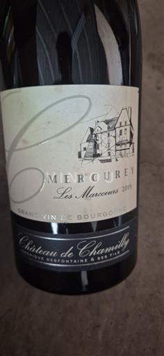 Borgogna Mercurey Château Chamilly Les Marcoeurs 2015