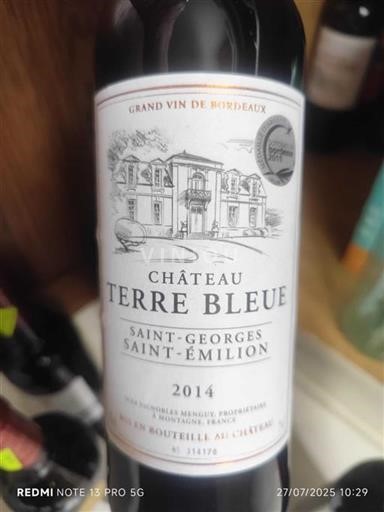 Bordeaux Saint-Georges-Saint-Émilion Château Terre Bleue 2014