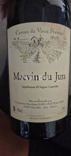 Jura Macvin del Giura Caveau du Vieux Pressoir Senza annata