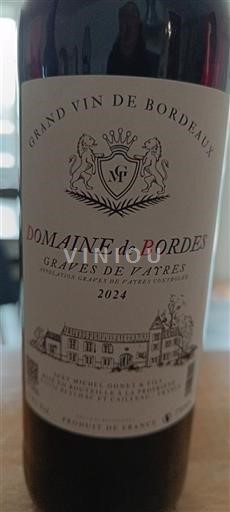 Bordeaux Graves-de-vayres Domaine Bordes 2024