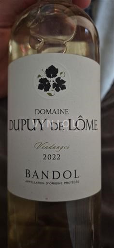Provenza Bandol Domaine Dupuy de Lôme Vendanges 2022