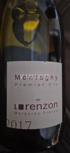 Borgogna Montagny Premier Cru Lorenzon 2017