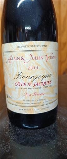 Burgundy Alain & Julien Vignot Les Ronces 2014
