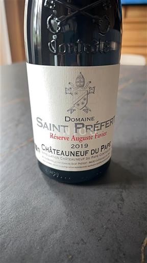 Vallée du Rhône Châteauneuf-du-pape Domaine Saint Préfert Réserve Auguste Favier 2019