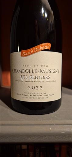 Borgogna Chambolle-Musigny Premier Cru David Duband Les Sentiers 2022