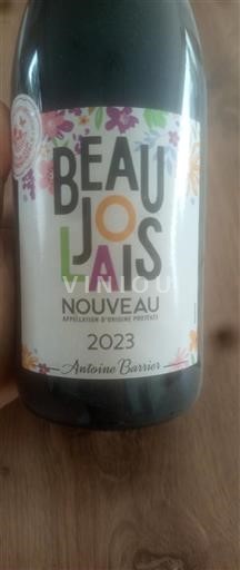 Beaujolais Beaujolais Nouveau Antoine Barrier 2023