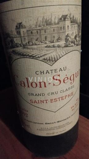 Bordeaux Saint-Estèphe Grand Cru Château Calon-Ségur 1992
