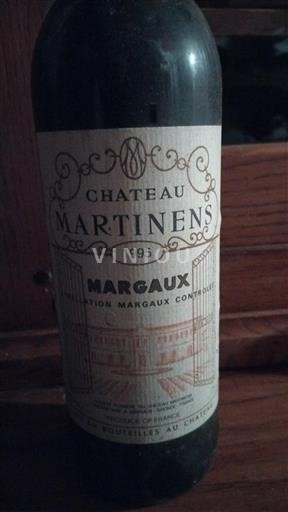 Bordeaux Margaux Château Martinens 1995