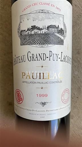 Bordeaux Pauillac Grand Cru Grand-Puy-Lacoste 1999