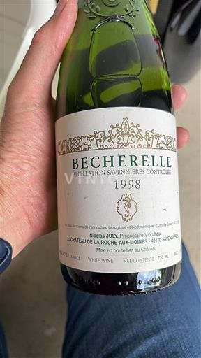 Údolí Loiry Savennières Château La Roche-aux-Moines Bécherelle 1998