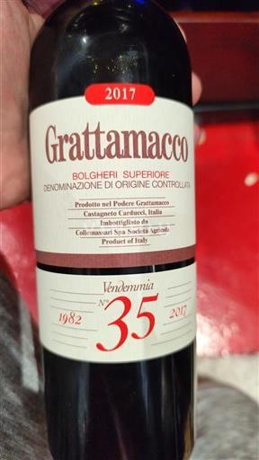 Toscana Não especificado Grattamacco 2017