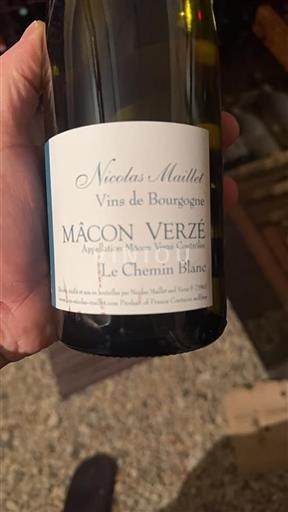 Burgundy Mâcon and Mâcon-Villages Nicolas Maillet Le Chemin Blanc 2022
