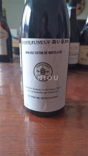 Vin Rouge sec Domaine Victor de Montgayou 2019 France Vallée du Rhône Châteauneuf-du-pape AOC