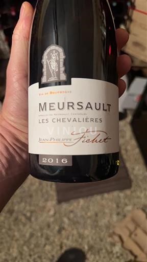 Burgundi Meursault Jean-Philippe Fichet Les Chevalières 2016