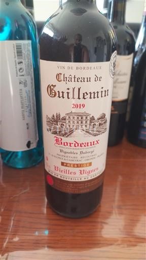 Bordeaux Château Guillemin Prestige Vieilles Vignes 2019