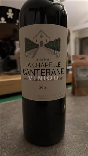 Bordeaux Saint-Émilion Grand Cru Château La Chapelle Canterane 2016