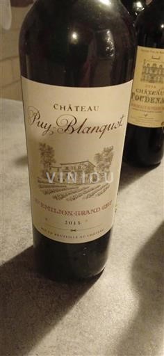 Bordeaux Saint-Émilion Grand Cru Grand Cru Château Puy-Blanquet 2015