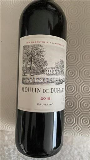 Bordeaux Pauillac Moulin de Duhart 2018