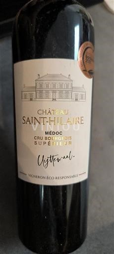 Bordeaux Médoc Cru Bourgeois Supérieur Château Saint-Hilaire 2018