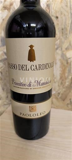 Apulia Wines Primitivo di Manduria Paololeo Passo del Cardinale 2023