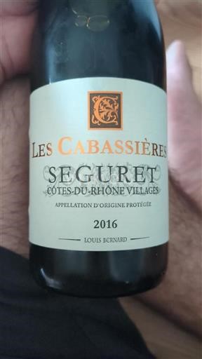 Rhône Valley Unspecified Louis Bernard Les Cabassières 2016