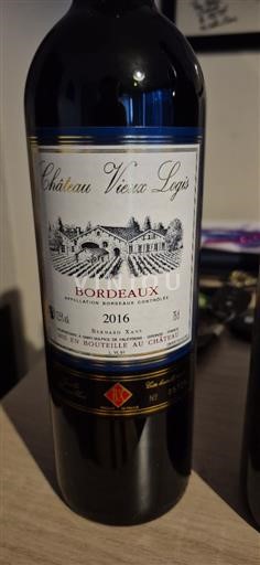 Vin Rouge sec Château Vieux Logis 2016 France Bordeaux AOC