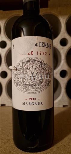 Bordeaux Margaux Château Terme 2018