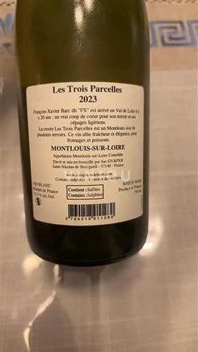 Vallée de la Loire Montlouis-sur-loire Les Trois Parcelles 2023