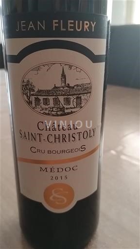 Bordeaux Médoc Cru Bourgeois Château Saint-Christoly 2015