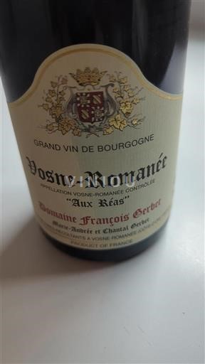 Bourgogne Vosne-romanée Domaine François Gerbet Aux Réas 2010