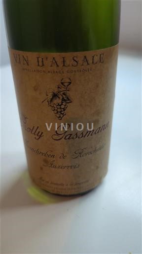 Alsasko Grand Cru Rolly Gassmann Moenchreben de Rorschwihr Auxerrois 2019