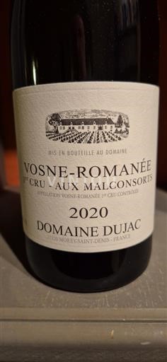 Borgogna Vosne-Romanée Premier Cru Domaine Dujac Aux Malconsorts 2020