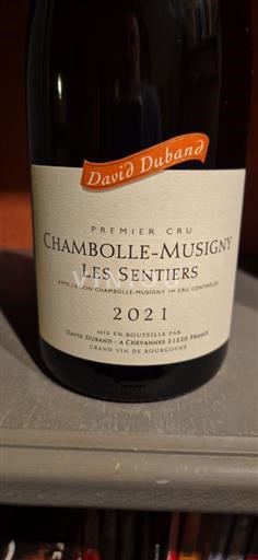 Borgogna Chambolle-Musigny Premier Cru David Duband Les Sentiers 2021