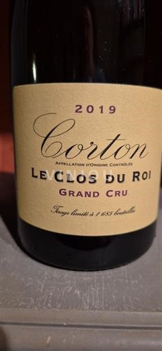 Bourgogne Corton Grand Cru Domaine La Vougeraie Le Clos du Roi 2019