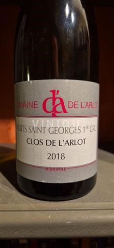 Burgundi Nuits-saint-georges Premier Cru Domaine L'Arlot Clos de l'Arlot 2018