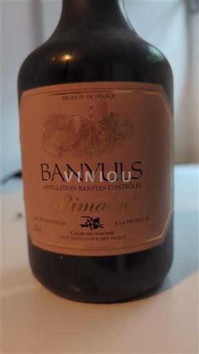 Roussillon Banyuls Cellier des Templiers Rimaille 2003