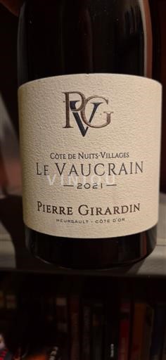 Burgundsko Côte de nuits villages Pierre Girardin Le Vaucrain 2021