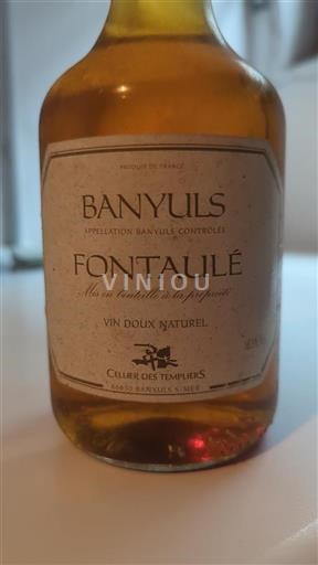 Roussillon Banyuls Cellier des Templiers Fontaulé 2004