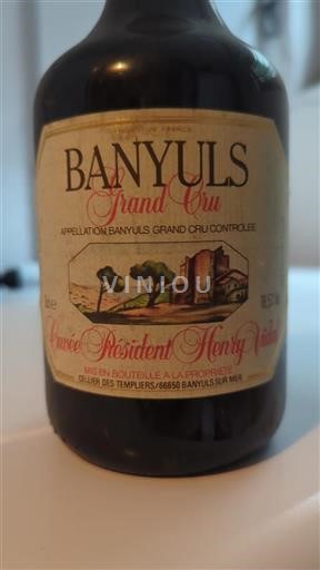 Roussillon Banyuls Grand Cru Cellier des Templiers Président Henry Vidal 1994